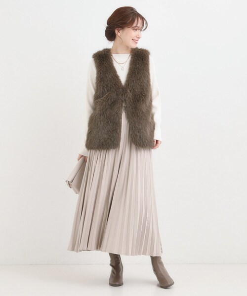 Dartin Bonapatto ファー ベスト 48 セール】ふわふわフェイクファーベスト（ベスト）｜Cutie Blonde