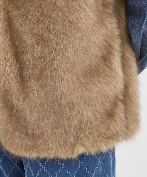 Cutie Blonde（キューティーブロンド）の「ふわふわフェイクファーベスト（ベスト・レディース・オフホワイト/キャメル/ブラウン系その他・00）」の17枚目の写真