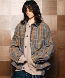 maison special チェック柄 長袖トップス MAISON SPECIAL ブラウス シャツ Random Checkered Oversized