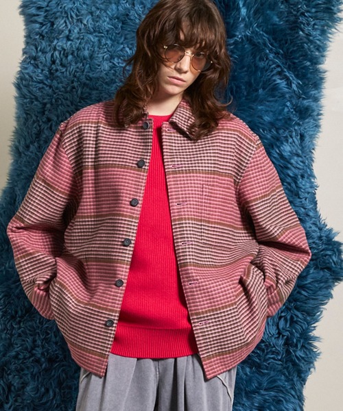 MAISON SPECIAL(メゾンスペシャル)の「《UNISEX》【Italian Dead Stock Fabric】Prime-Over Regular Collar Heavy-Weight Flannel Shirt/プライムオーバーレギュラーカラーヘビーウェイトネルシャツ【MAISON SPECIAL/メゾンスペシャル】(シャツ/ブラウス・メンズ・ダークグリーン/チャコールグレー/ホワイト/ピンク/レッド/ネイビー/その他1・0/1/2)」の5枚目の写真