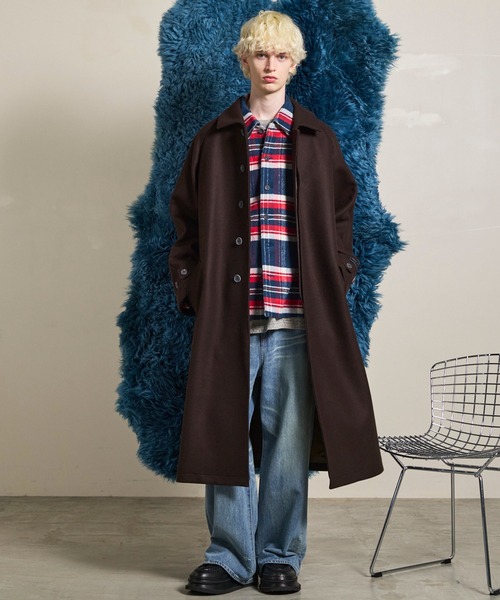 MAISON SPECIAL(メゾンスペシャル)の「《UNISEX》【Italian Dead Stock Fabric】Prime-Over Regular Collar Heavy-Weight Flannel Shirt/プライムオーバーレギュラーカラーヘビーウェイトネルシャツ【MAISON SPECIAL/メゾンスペシャル】(シャツ/ブラウス・メンズ・ダークグリーン/チャコールグレー/ホワイト/ピンク/レッド/ネイビー/その他1・0/1/2)」の10枚目の写真