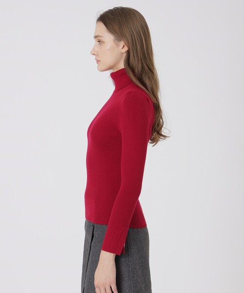 BLUE LABEL CRESTBRIDGE（ブルーレーベルクレストブリッジ）の「【ウォッシャブル】ウォッシャブルウールタートルネックプルオーバー（ニット/セーター・レディース・ブラック/オフホワイト/レッド系その他・38）」の15枚目の写真