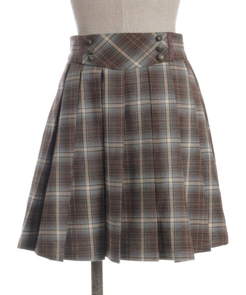 axes femme(アクシーズファム)の「ボタン使いチェックスカパン(その他パンツ・レディース・ブラウン/グレー/ピンク・FREE)」の4枚目の写真