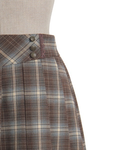 axes femme(アクシーズファム)の「ボタン使いチェックスカパン(その他パンツ・レディース・ブラウン/グレー/ピンク・FREE)」の7枚目の写真