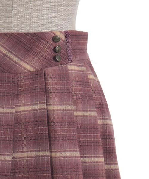 axes femme(アクシーズファム)の「ボタン使いチェックスカパン(その他パンツ・レディース・ブラウン/グレー/ピンク・FREE)」の22枚目の写真