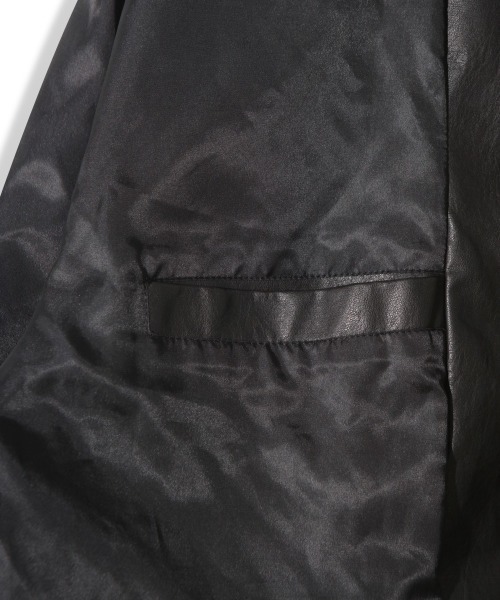 VIBGYOR（ヴィブジョー）の「【Korea Select】 ウォッシュドフェイクレザージャケット（CN）（ブルゾン・メンズ・ブラウン/ブラック・FREE）」の20枚目の写真