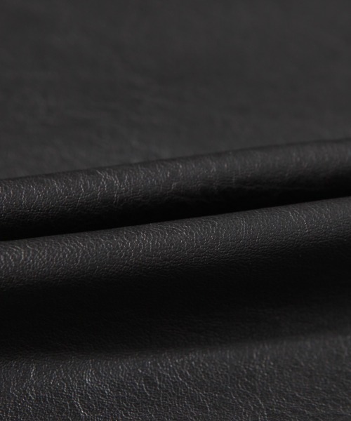 VIBGYOR（ヴィブジョー）の「【Korea Select】 ウォッシュドフェイクレザージャケット（CN）（ブルゾン・メンズ・ブラウン/ブラック・FREE）」の4枚目の写真