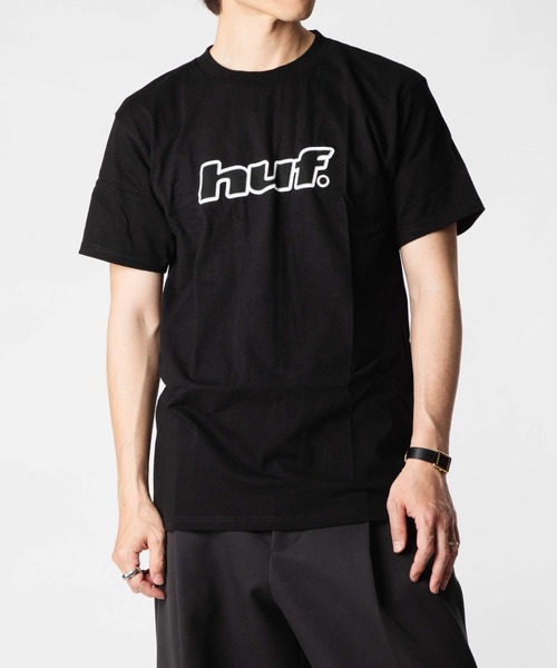 HUF(ハフ)の「HUF H DOT S/S TEE ハフ 半袖プリント Tシャツ(Tシャツ/カットソー・メンズ・ブラック/ホワイト・SMALL/MEDIUM/LARGE/X-LARGE)」の1枚目の写真