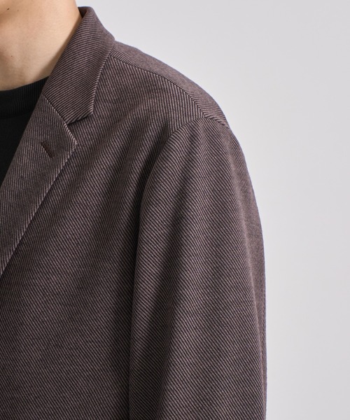 CITY TOKYO（シティトウキョウ）の「【CITY TOKYO/シティートーキョー】KANEMASA KNITウールネルJKT（テーラードジャケット・メンズ・ブラウン・2/3）」の3枚目の写真