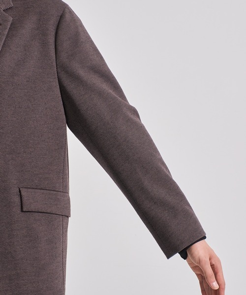 CITY TOKYO（シティトウキョウ）の「【CITY TOKYO/シティートーキョー】KANEMASA KNITウールネルJKT（テーラードジャケット・メンズ・ブラウン・2/3）」の4枚目の写真