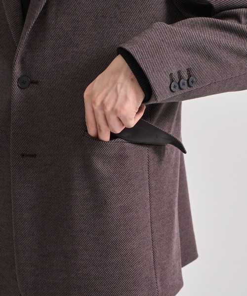 CITY TOKYO（シティトウキョウ）の「【CITY TOKYO/シティートーキョー】KANEMASA KNITウールネルJKT（テーラードジャケット・メンズ・ブラウン・2/3）」の5枚目の写真