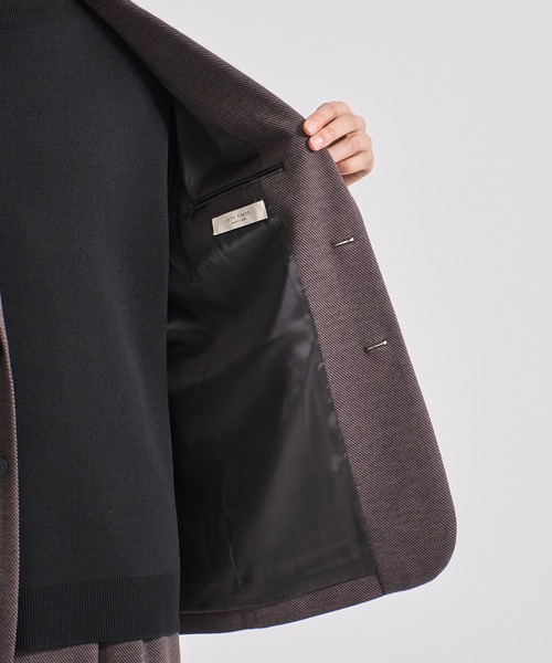 CITY TOKYO（シティトウキョウ）の「【CITY TOKYO/シティートーキョー】KANEMASA KNITウールネルJKT（テーラードジャケット・メンズ・ブラウン・2/3）」の7枚目の写真