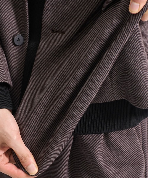 CITY TOKYO（シティトウキョウ）の「【CITY TOKYO/シティートーキョー】KANEMASA KNITウールネルJKT（テーラードジャケット・メンズ・ブラウン・2/3）」の9枚目の写真