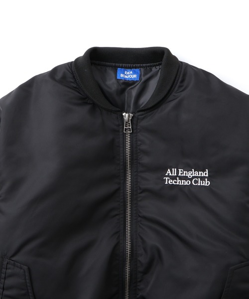 IDEA BOOKS(アイディアブックス)の「【IDEA for bonjour records】Exclusive ALL ENGLAND TECHNO CLUB MA-1 NYLON TWILL JACKET(MA-1・メンズ・ブラック・M/L/XL)」の2枚目の写真