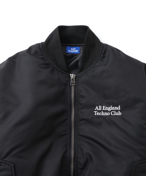 IDEA BOOKS(アイディアブックス)の「【IDEA for bonjour records】Exclusive ALL ENGLAND TECHNO CLUB MA-1 NYLON TWILL JACKET(MA-1・メンズ・ブラック・M/L/XL)」の5枚目の写真