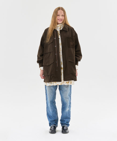 AECA(エイカ)の「AECA 2TONE WASHED FIELD JACKET-BROWN(その他アウター・レディース・その他・MEDIUM/LARGE)」の4枚目の写真