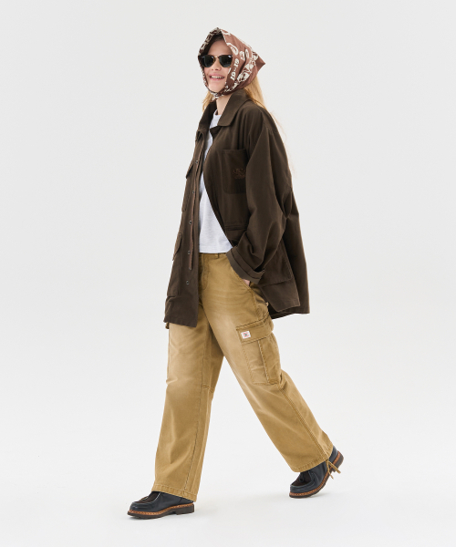 AECA(エイカ)の「AECA 2TONE WASHED FIELD JACKET-BROWN(その他アウター・レディース・その他・MEDIUM/LARGE)」の5枚目の写真