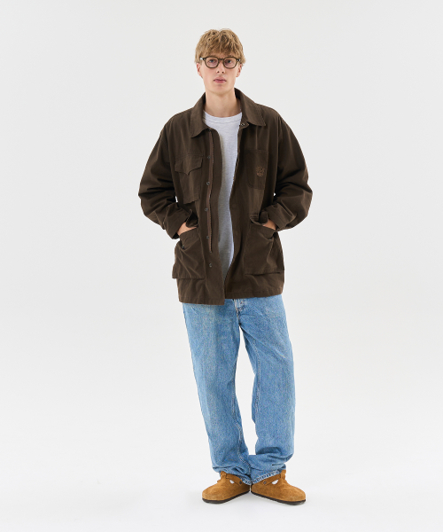 AECA(エイカ)の「AECA 2TONE WASHED FIELD JACKET-BROWN(その他アウター・レディース・その他・MEDIUM/LARGE)」の6枚目の写真