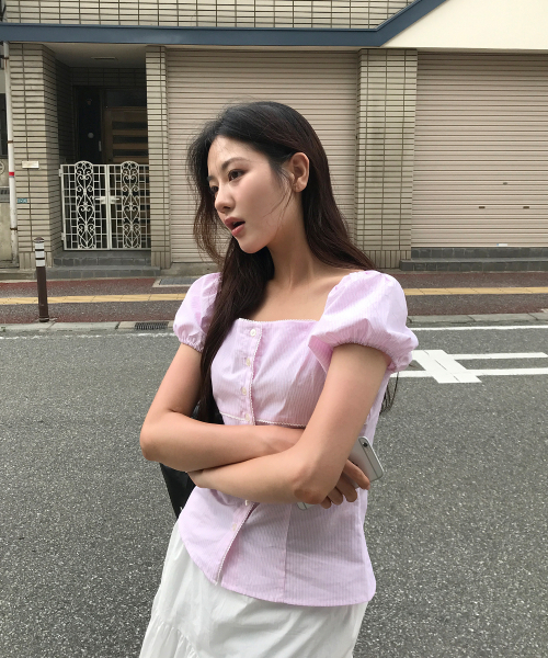 LETTER FROM MOON（レターフロムムーン）の「ロジレースパフブラウス（ピンク）（シャツ/ブラウス・レディース・その他・SMALL/MEDIUM）」の4枚目の写真