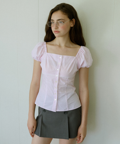 LETTER FROM MOON（レターフロムムーン）の「ロジレースパフブラウス（ピンク）（シャツ/ブラウス・レディース・その他・SMALL/MEDIUM）」の5枚目の写真