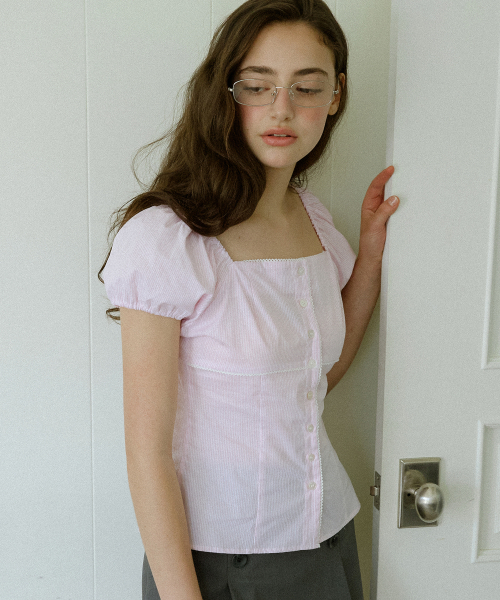 LETTER FROM MOON（レターフロムムーン）の「ロジレースパフブラウス（ピンク）（シャツ/ブラウス・レディース・その他・SMALL/MEDIUM）」の7枚目の写真
