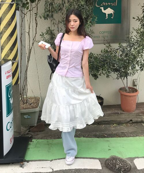 LETTER FROM MOON（レターフロムムーン）の「ロジレースパフブラウス（ピンク）（シャツ/ブラウス・レディース・その他・SMALL/MEDIUM）」の8枚目の写真