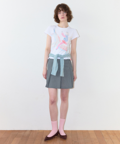 SINOON（シヌーン）の「[ILLIT IROHA wearing] Big Unicorn Puff T-Shirt (Blue)（Tシャツ/カットソー・レディース・ブルー・SMALL/MEDIUM）」の2枚目の写真