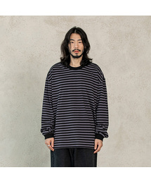 RUGGED HOUSE（ラギッドハウス）の「Overfit striped long-sleeve t-shirt（Tシャツ/カットソー・メンズ）」