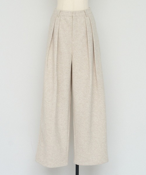 Bonjour Sagan（ボンジュールサガン）の「ウールタッチタックパンツ（その他パンツ・レディース・チャコールグレー/オートミール・FREE）」の22枚目の写真