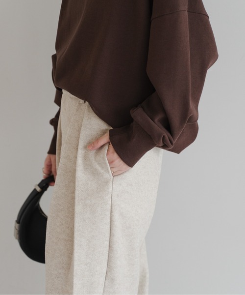 Bonjour Sagan（ボンジュールサガン）の「ウールタッチタックパンツ（その他パンツ・レディース・チャコールグレー/オートミール・FREE）」の19枚目の写真