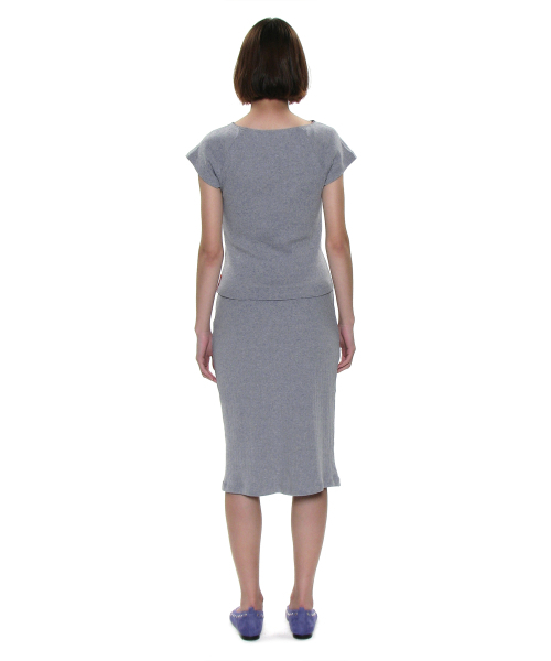 PARTIMENTO WOMEN(パルティメントウィメン)の「PWC レーストリムアイレットショートスリーブTシャツ_メランジ(Tシャツ/カットソー・レディース・その他・SMALL/MEDIUM/LARGE)」の4枚目の写真