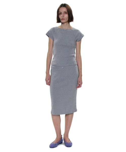 PARTIMENTO WOMEN(パルティメントウィメン)の「PWC レーストリムアイレットショートスリーブTシャツ_メランジ(Tシャツ/カットソー・レディース・その他・SMALL/MEDIUM/LARGE)」の5枚目の写真