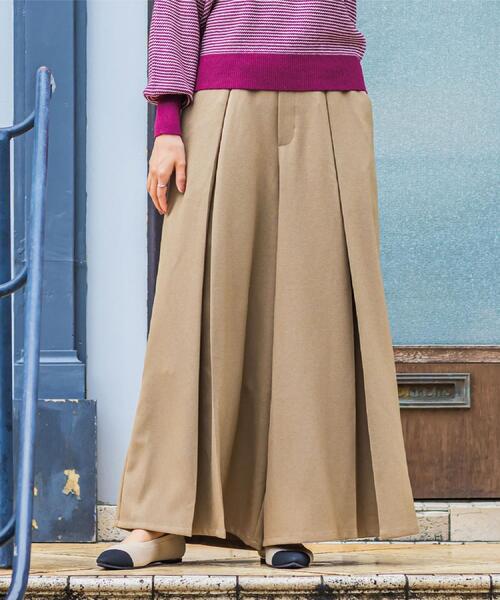 ITS'DEMO（イッツデモ）の「【手洗い可】ツイルタックワイドパンツ（その他パンツ・レディース・チャコールグレー/ブラック/ベージュ・00）」の4枚目の写真