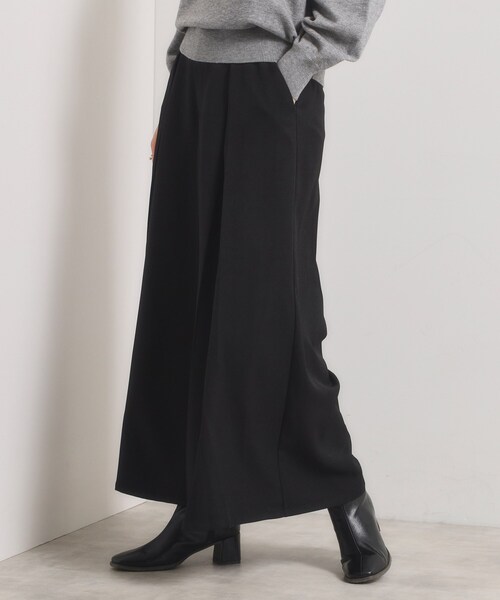 ITS'DEMO（イッツデモ）の「【手洗い可】ツイルタックワイドパンツ（その他パンツ・レディース・チャコールグレー/ブラック/ベージュ・00）」の6枚目の写真