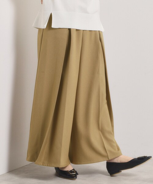 ITS'DEMO（イッツデモ）の「【手洗い可】ツイルタックワイドパンツ（その他パンツ・レディース・チャコールグレー/ブラック/ベージュ・00）」の10枚目の写真