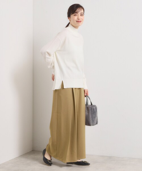 ITS'DEMO（イッツデモ）の「【手洗い可】ツイルタックワイドパンツ（その他パンツ・レディース・チャコールグレー/ブラック/ベージュ・00）」の12枚目の写真