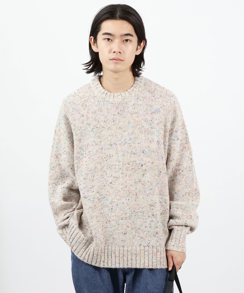 BAYFLOW（ベイフロー）の「カラーネップニット（ニット/セーター・メンズ・オフホワイト/ブラック/ブラウン・MEDIUM/LARGE）」の2枚目の写真