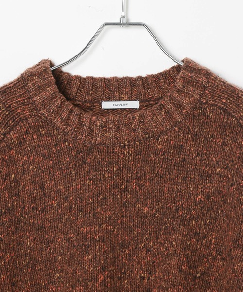 BAYFLOW（ベイフロー）の「カラーネップニット（ニット/セーター・メンズ・オフホワイト/ブラック/ブラウン・MEDIUM/LARGE）」の15枚目の写真