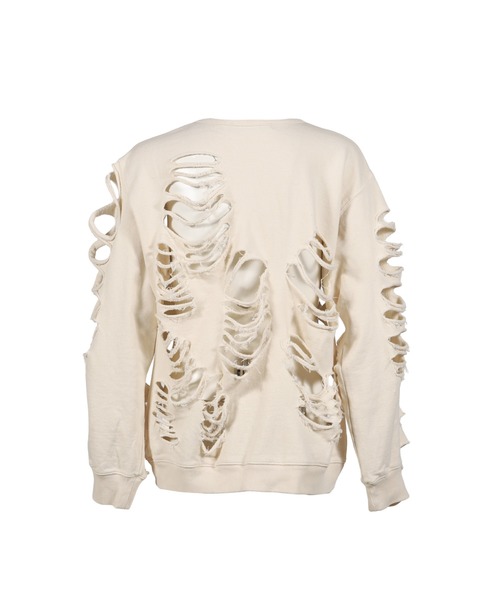 JUN/NAKAYAMA(ジュンナカヤマ)の「DISTRESSED CREWNECK(スウェット・メンズ・ブラック/グレー/グリーン系カモフラージュ/ピンク/ベージュ・L/XL/S/M)」の14枚目の写真