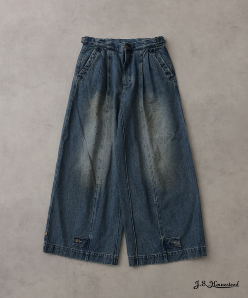 JOURNAL STANDARD J.S HOMESTEAD(ジャーナルスタンダードホームステッド)の「J.S.Homestead / デニム キュロット パンツ(デニムパンツ・メンズ・コバルトブルー/ブラック系その他・MEDIUM/LARGE)」の1枚目の写真