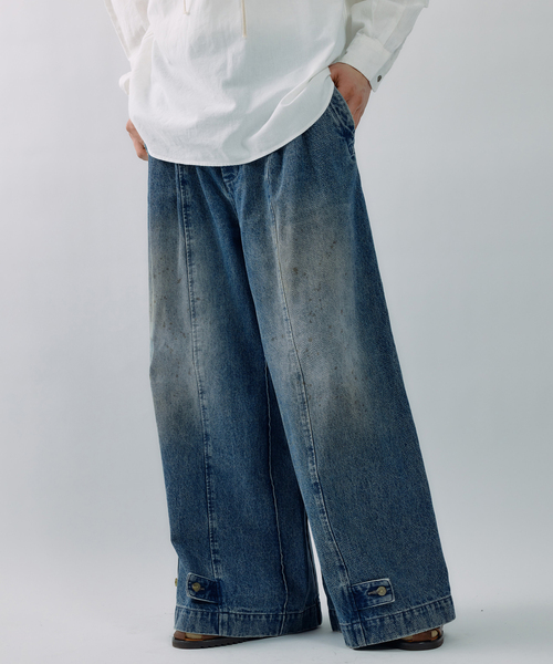 JOURNAL STANDARD J.S HOMESTEAD(ジャーナルスタンダードホームステッド)の「J.S.Homestead / デニム キュロット パンツ(デニムパンツ・メンズ・コバルトブルー/ブラック系その他・MEDIUM/LARGE)」の5枚目の写真