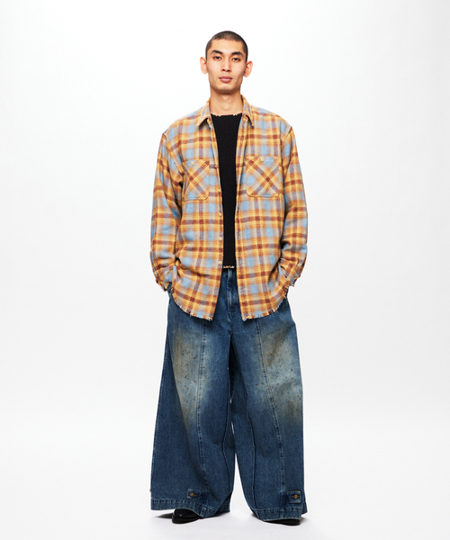 JOURNAL STANDARD J.S HOMESTEAD(ジャーナルスタンダードホームステッド)の「J.S.Homestead / デニム キュロット パンツ(デニムパンツ・メンズ・コバルトブルー/ブラック系その他・MEDIUM/LARGE)」の22枚目の写真