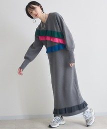 Paradise Picnic | doll up oops 配色フリルワンピース(ワンピース)