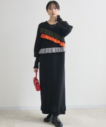 Paradise Picnic | doll up oops 配色フリルワンピース(ワンピース)