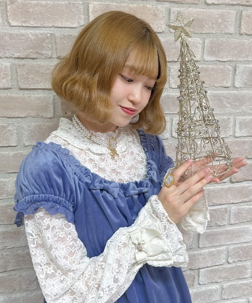 axes femme 編み上げリボン ベロアワンピ coquette y2k axes femme POETIQUE（アクシーズファムポエティック）の「トロワ