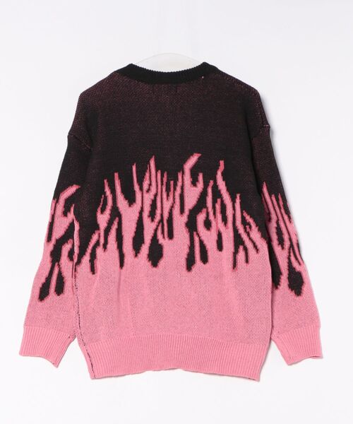 BARELY BLUE(ベアリーブルー)の「【 BARELY BLUE / ベアリーブルー 】 フレイム グラデーション ニット / UNISEX(ニット/セーター・メンズ・ピンク系/ブルー系・FREE)」の3枚目の写真