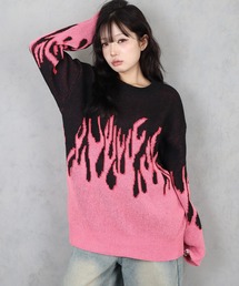 BARELY BLUE（ベアリーブルー）の「【 BARELY BLUE / ベアリーブルー 】 フレイム グラデーション ニット / UNISEX（ニット/セーター）」