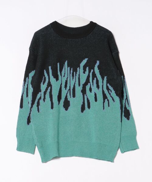 BARELY BLUE(ベアリーブルー)の「【 BARELY BLUE / ベアリーブルー 】 フレイム グラデーション ニット / UNISEX(ニット/セーター・メンズ・ピンク系/ブルー系・FREE)」の8枚目の写真