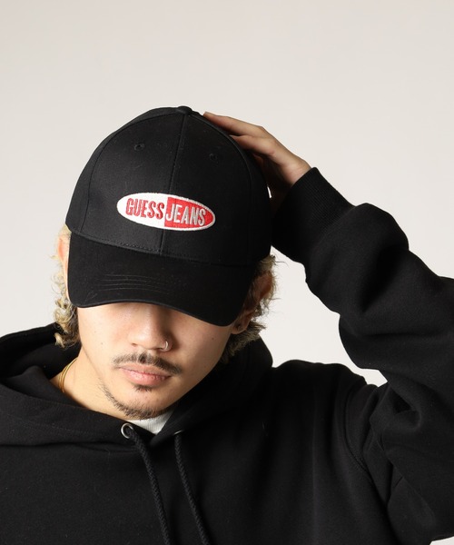 GUESS JEANS(ゲスジーンズ)の「GUESS JEANS クラシックダットキャップ(キャップ・メンズ・ブラック/オフホワイト/ネイビー・ONE)」の3枚目の写真