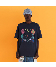 UNALLOYED（アナロイド）の「フラワーアーガイルTシャツ / チャコール（Tシャツ/カットソー）」